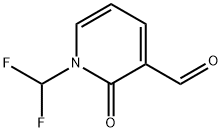 1-(difluoromethyl)-2-oxo-1,2-dihydropyridine-3-carbaldehyde Struktur