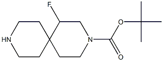tert-butyl 1-fluoro-3,9-diazaspiro[5.5]undecane-3-carboxylate Struktur