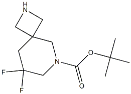 tert-butyl 8,8-difluoro-2,6-diazaspiro[3.5]nonane-6-carboxylate Struktur