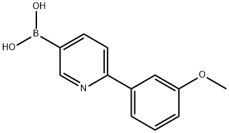2-(3-Methoxyphenyl)pyridine-5-boronic acid 化学構造式