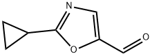 2-cyclopropyloxazole-5-carbaldehyde 化学構造式