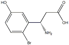 (3S)-3-AMINO-3-(2-BROMO-5-HYDROXYPHENYL)PROPANOIC ACID 结构式