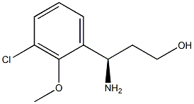 (3R)-3-AMINO-3-(3-CHLORO-2-METHOXYPHENYL)PROPAN-1-OL,1270121-87-3,结构式