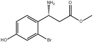 METHYL (3R)-3-AMINO-3-(2-BROMO-4-HYDROXYPHENYL)PROPANOATE Structure