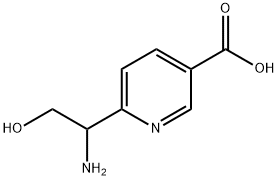 6-(1-AMINO-2-HYDROXYETHYL)PYRIDINE-3-CARBOXYLIC ACID Structure