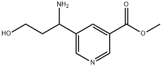 METHYL 5-(1-AMINO-3-HYDROXYPROPYL)PYRIDINE-3-CARBOXYLATE Structure