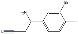 3-AMINO-3-(3-BROMO-4-METHYLPHENYL)PROPANENITRILE Structure