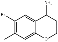 6-BROMO-7-METHYL-3,4-DIHYDRO-2H-1-BENZOPYRAN-4-AMINE  Struktur