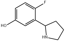 4-FLUORO-3-(PYRROLIDIN-2-YL)PHENOL Structure