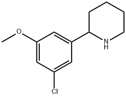 2-(3-chloro-5-methoxyphenyl)piperidine,1273675-26-5,结构式