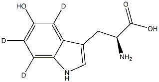 5‐ヒドロキシ‐L‐トリプトファン‐4,6,7‐D3 化学構造式