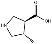 (3S,4S)-4-methylpyrrolidine-3-carboxylic acid, 1279049-38-5, 结构式