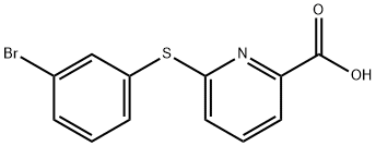 6-[(3-溴苯基)巯基]吡啶-2-羧酸, 1282168-23-3, 结构式
