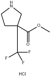 甲基 3-(三氟甲基)吡咯烷-3-甲酸基酯盐酸,1283721-17-4,结构式