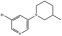 3-Bromo-5-(3-methylpiperidin-1-yl)pyridine,1289198-33-9,结构式
