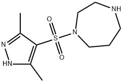 1-[(3,5-dimethyl-1H-pyrazole-4-)sulfonyl]-1,4-diazepane 结构式