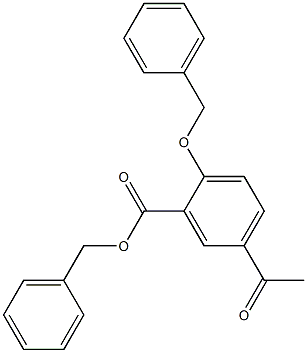 benzyl 5-acetyl-2-(benzyloxy)benzoate Struktur