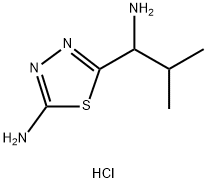 5-(1-Amino-2-methylpropyl)-1,3,4-thiadiazol-2-amine dihydrochloride Structure