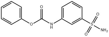 苯基N-(3-氨磺酰基苯基)氨基甲酸酯 结构式