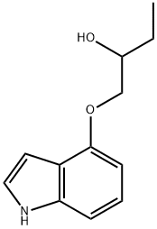 (R/S)-1-(4-Indolyloxy)-2-butanol 化学構造式