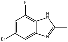 1H-Benzimidazole, 5-bromo-7-fluoro-2-methyl- 化学構造式