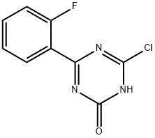 2-Chloro-4-(2-fluorophenyl)-6-hydroxy-1,3,5-triazine, 1303967-26-1, 结构式