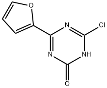 2-Chloro-4-(2-furyl)-6-hydroxy-1,3,5-triazine Struktur