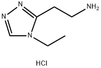 2-(4-乙基-4H-1,2,4-三唑-3-基)乙-1-胺二盐酸盐 结构式