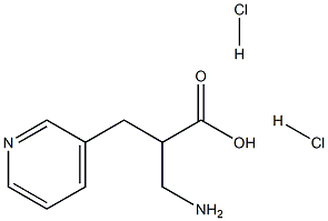 3-amino-2-(pyridin-3-ylmethyl)propanoic acid dihydrochloride Struktur