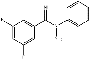 N'-amino-3,5-difluoro-N-phenylbenzene-1-carboximidamide Struktur