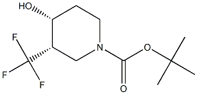 tert-butyl (3S,4R)-4-hydroxy-3-(trifluoromethyl)piperidine-1-carboxylate Structure