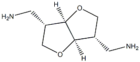 [(3S,3aR,6S,6aR)-6-(aminomethyl)-hexahydrofuro[3,2-b]furan-3-yl]methanamine 化学構造式
