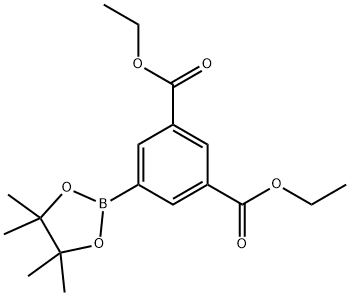 diethyl 5-(4,4,5,5-tetramethyl-1,3,2- dioxaborolan-2-yl)-1,3-benzene-dicarboxylate 化学構造式