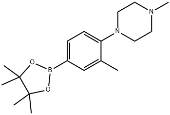 3-Methyl-4-(N-methylpiperazin-1-yl)phenylboronic acid pinacol ester Structure