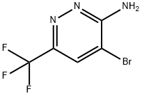 3-Pyridazinamine, 4-bromo-6-(trifluoromethyl)-,1310918-29-6,结构式