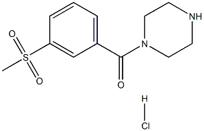 1-(3-methanesulfonylbenzoyl)piperazine hydrochloride Structure