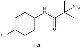 2-amino-N-(4-hydroxycyclohexyl)-2-methylpropanamide hydrochloride Structure