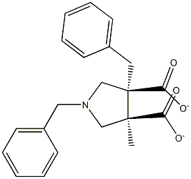 (3S,4R)-3-benzyl 4-methyl 1-benzylpyrrolidine-3,4-dicarboxylate Struktur