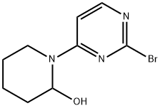 2-Bromo-4-(2-hydroxypiperidin-1-yl)pyrimidine Structure