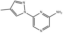 2-Amino-6-(4-methyl-1H-pyrazol-1-yl)pyrazine Struktur