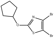 4,5-Dibromo-2-(cyclopentoxy)thiazole,1314354-67-0,结构式