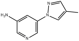 3-AMINO-5-(4-METHYL-1H-PYRAZOL-1-YL)PYRIDINE Structure