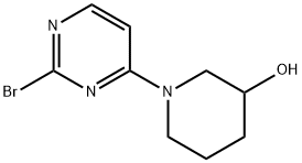 2-Bromo-4-(3-hydroxypiperidin-1-yl)pyrimidine Structure