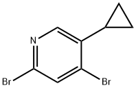 2,4-Dibromo-5-(cyclopropyl)pyridine Structure