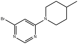 4-Bromo-6-(4-methylpiperidin-1-yl)pyrimidine Structure