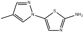 2-Amino-5-(4-methyl-1H-pyrazol-1-yl)thiazole Structure