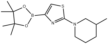 2-(3-methylpiperidin-1-yl)-4-(4,4,5,5-tetramethyl-1,3,2-dioxaborolan-2-yl)thiazole 化学構造式