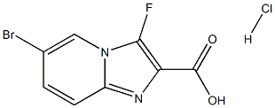 6-bromo-3-fluoroimidazo[1,2-a]pyridine-2-carboxylic acid hydrochloride Struktur