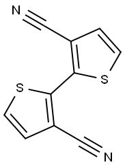 3,3′-ジシアノ-2,2′-ビチオフェン 化学構造式