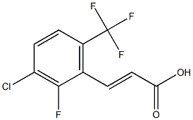(E)-3-(3-chloro-2-fluoro-6-(trifluoromethyl)phenyl)acrylic acid 化学構造式